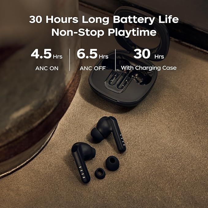FIIL Key Pro Wireless ANC Earbuds, 40dB Active Noise Cancellation Earbuds, 30Hours Playtime, IPX5 Waterproof, Bluetooth 5.4 Multipoint Connection, TWS Bluetooth Earphone