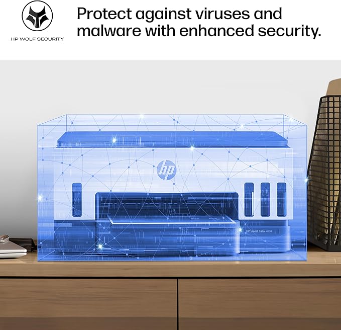 HP Smart Tank 7001 Wireless All-in-One Ink Tank Printer, Scanner, Copier with 2 years of ink included, Best-for-home office, Refillable, AI-enabled (28B49A)