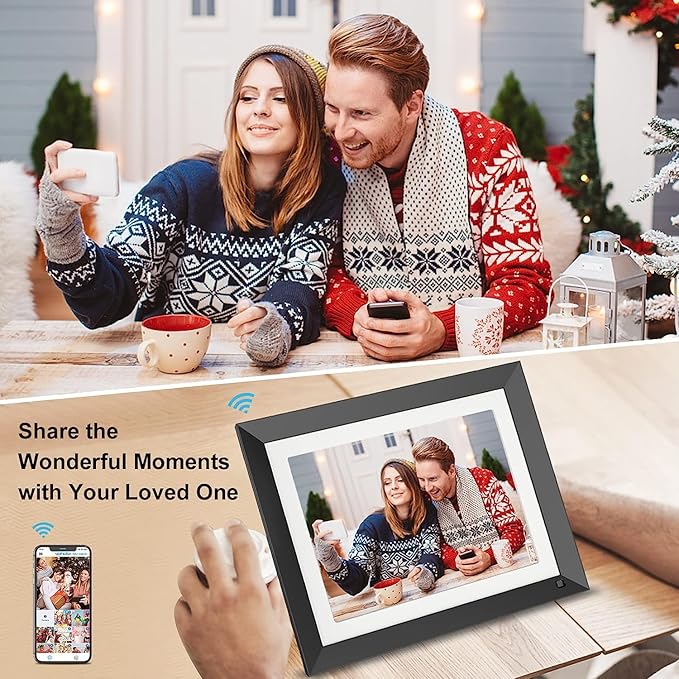 FULLJA 11 Inch WiFi Digital Picture Frame 16GB - Smart Cloud Digital Photo Frame with IPS Touch Screen, Easy to Share Photos or Videos via App/Email, Motion Sensor, Gifts for Friends and Family
