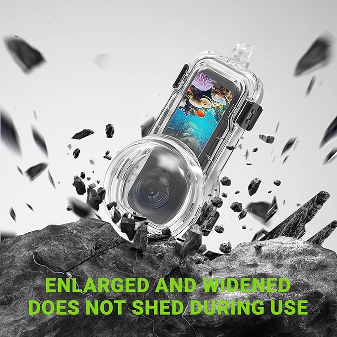 Invisible Dive Housing Case for Insta360 X5,Waterproof Up to 60M/196ft Invisible Underwater Photography Housing, X5 Protective Cover Shell with Bracket Accessories2