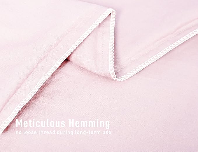 Sunflower Queen Pillowcases Set of 2, 100% Cotton Queen Pillow Cases 2, 20×30 inches Light Pink, Soft and Breathable