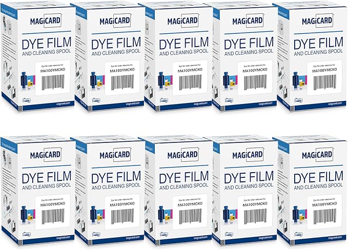 Bodno 10 x Magicard MA100YMCKO Color Ribbon - YMCKO - 100 Prints Software Demo