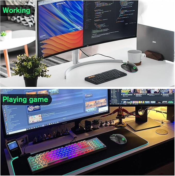 RaceGT Wired Gaming Mouse, USB Optical Computer Mice with High-Precision Adjustable up to 8000 DPI, Ergonomic Computer USB Mouse with RGB Backlit for Windows/PC/Mac/Laptop