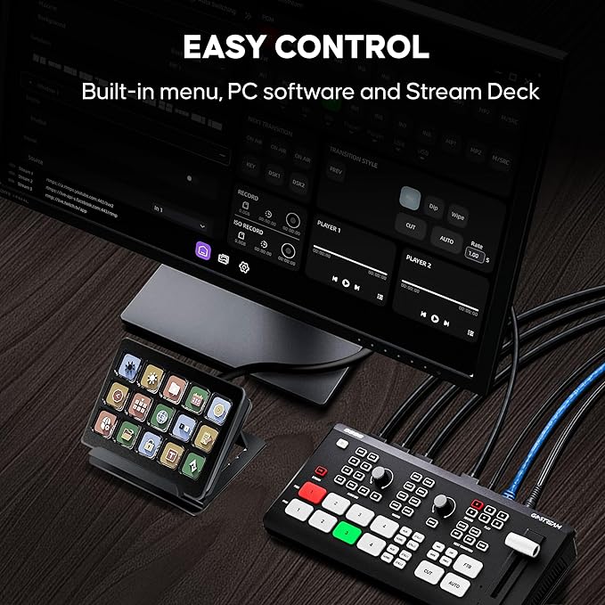 Osee GoStream Deck HDMI Pro Live Streaming Multi Camera Video Mixer Switcher with NDI Updatable