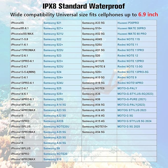 Waterproof Phone Case for Snorkeling & Diving (33ft/10m), IP68 Waterproof Hard Case for Swimming, Universal Underwater Touch Screen Case Compatible with iPhone (Gray, 4th Generation Phone Case)