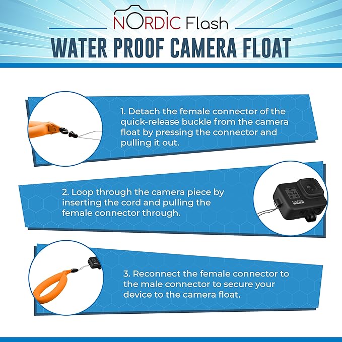GoPro Float Strap (2-Pack) – Waterproof Wrist Lanyard for Underwater Camera, Insta360, DJI Action, Fujifilm XT5 - Canon Accessories & Pool Floats