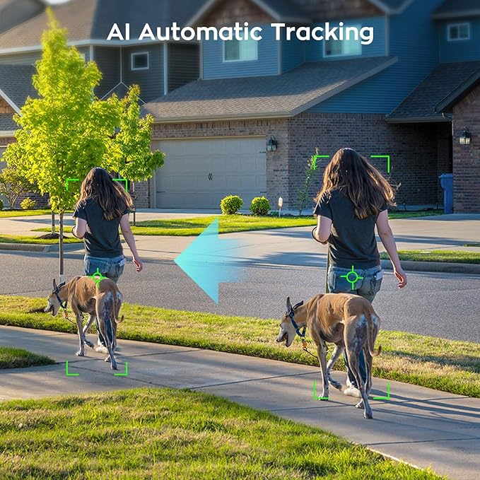 xmartO [Dual-CAM 180+° FOV] 6MP 2-in-1 WiFi 6 Home Security Camera with AI Tracking, Pan Tilt Zoom, 5G Dual Band, Bluetooth Easy Setup (Standalone & Groupable CAM)