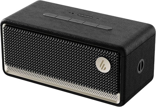 Edifier ES60 Bluetooth Speaker, Portable with Stereo Pairing, IP66 Dustproof & Waterproof 9H Playtime BT5.4 34W RMS Dual Device Connection Ambient Light for Home Party Outdoor Beach – Black