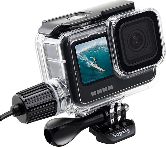 Suptig Waterproof Housing for GoPro Hero 13-9, Dive to 164Ft