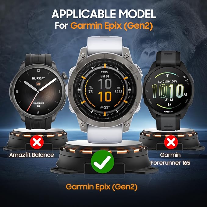 4+6 Pack for Garmin Epix Gen 2 Screen Protector Tempered Glass,Screen Protector Precise Fit 9H Hardness Scratch Resistance for Garmin Epix Gen 2 47mm