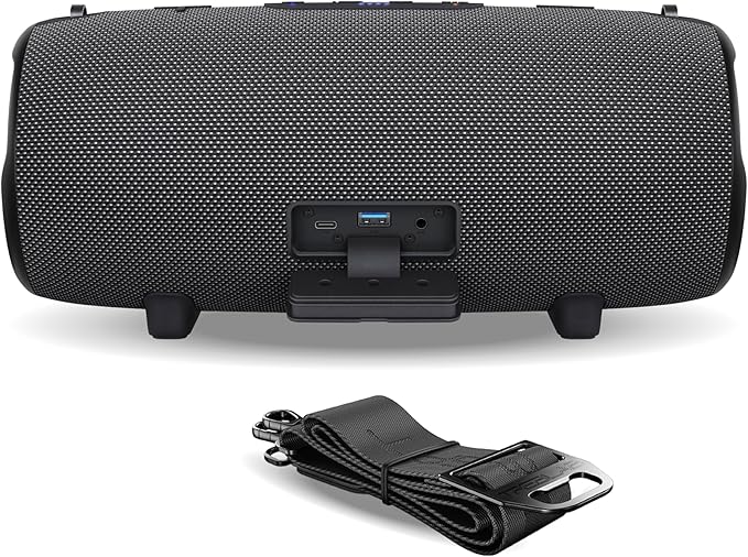 TREBLAB Ultra Loud Wireless Speaker - 60W Stereo Sound with Deep Bass, 20H Playtime, Powerbank, Waterproof, Loudest Portable Bluetooth Speaker for Home, Outdoor Party, Beach, Work, Travel, HD-Max