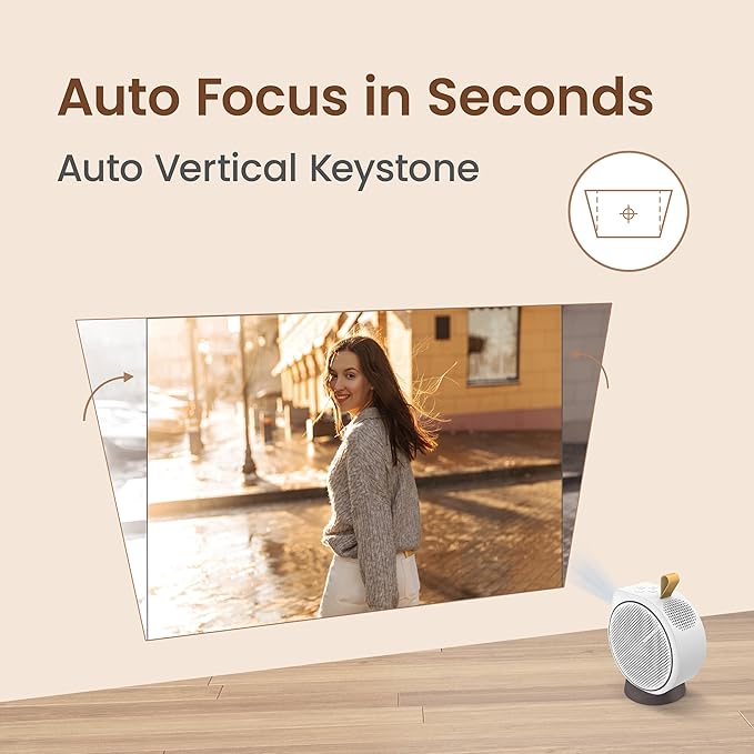 BenQ GV31 | 1080p LED Portable Ceiling Projector | Rotating Angle Projection | 16W 270˚ Bass Wireless Speaker | Android TV with Netflix | Chromecast & AirPlay | Autofocus & 1D Keystone | HDMI | USB-C