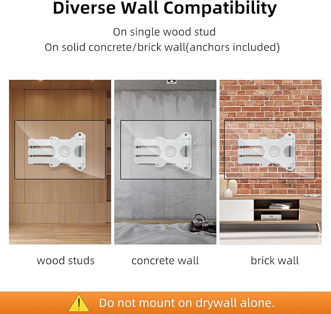 TV Wall Mount, Bracket for Most 13-32 inch LED, LCD Monitor and Plasma TVs, Max VESA 100x100mm by XINLEI, White (MA1330W)