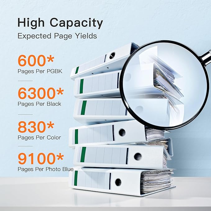 E-Z Ink Compatible TS9120 Ink Cartridge Replacement for Canon PGI-280XXL CLI-281XXL PGI 280XXL CLI 281XXL to use with PIXMA TS8320 TS8220 TS8120 (PGBK, Black, Photo Blue, Cyan, Magenta, Yellow) 6 Pack