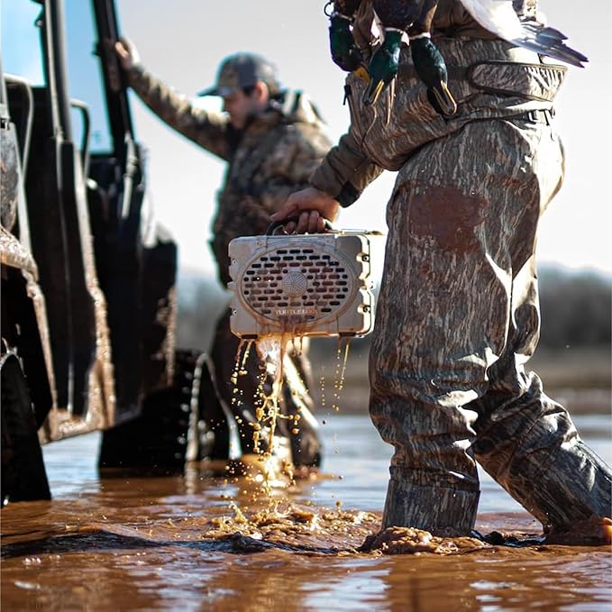 Turtlebox Original Gen 3: Portable Outdoor Bluetooth Speaker – Ultra-Loud (120dB), Waterproof (IP67), Rugged, Impact-Resistant, 3-Day Battery | Party Mode: Unlimited Pairing for Stereo Sound, Tan