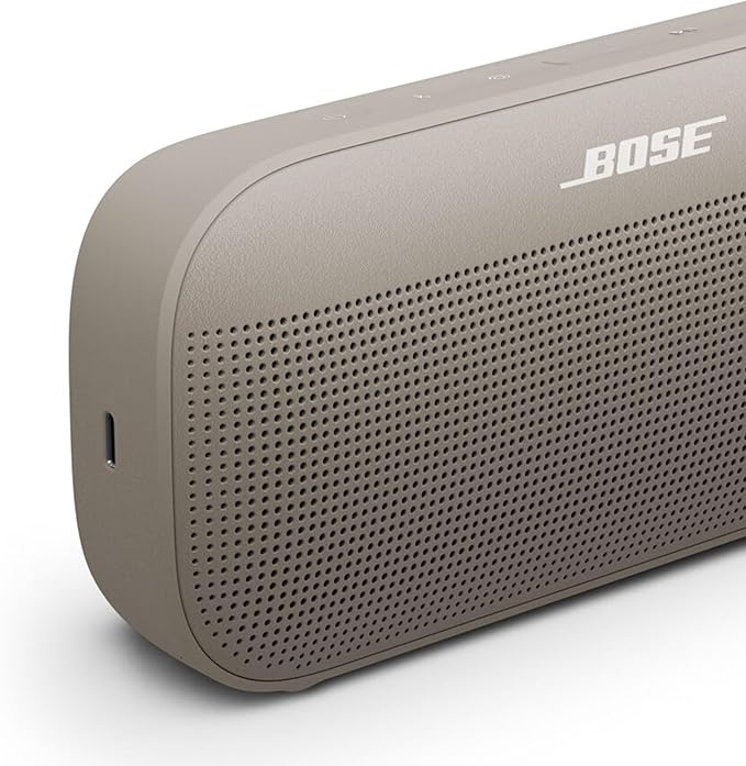 Bose SoundLink Flex Portable Bluetooth Speaker (2nd Gen), Portable Outdoor Speaker with Hi-Fi Audio, Up to 12 Hours Battery Life, Waterproof and Dustproof, Sandstone