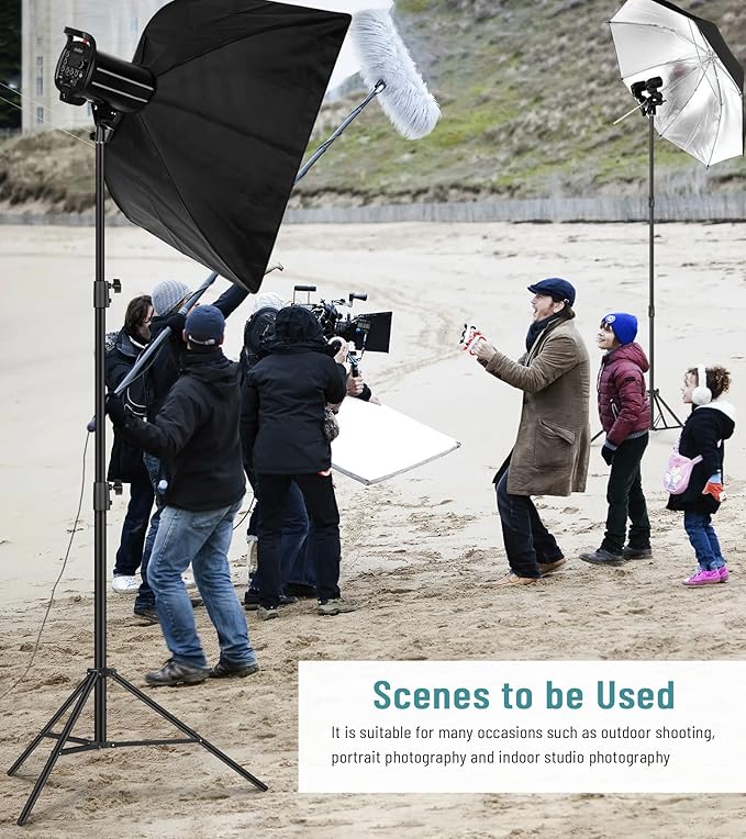 Photography Light Stand Heavy Duty Tripod, Sdfghj 9.2 ft/110''/280cm Aluminum Lighting Stand for Relfectors Photographic Portrait, Softbox, Umbrella, Strobe Light, Flash, Ring Light, with Carry Bag