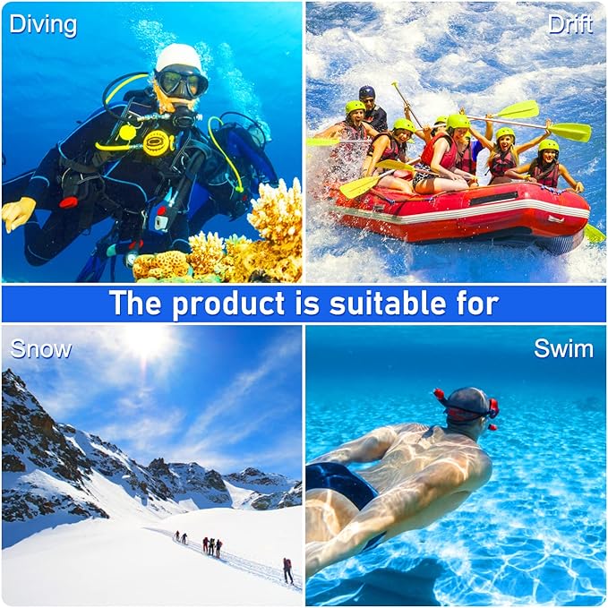 Seafrogs 60m/195ft Underwater Camera Housing for Olympus TG-6 – Waterproof Case with 52mm & 67mm Thread, Dual Fiber Optic Ports, Leak Detection, Stainless Steel Mounting Plate (TG-6-white)