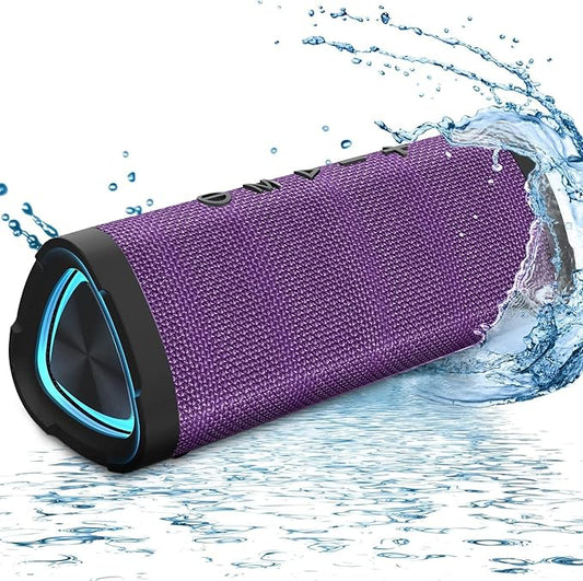 Vanzon Bluetooth Speakers V40 Portable Wireless Speaker V5.0 with 24W Loud Stereo Sound, TWS, 24H Playtime & IPX7 Waterproof, Suitable for Travel, Home&Outdoors,Hij-Purple