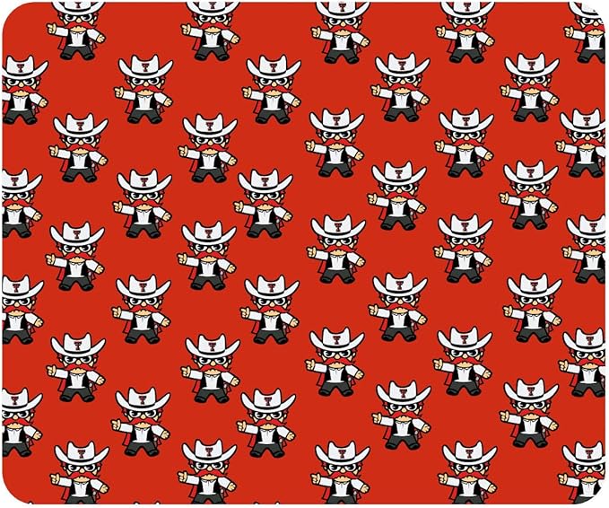 OTM Essentials Texas Tech University Standard Fabric Mouse Pad, Desk Accessories, Standard Fabric Gaming Mouse Pad, Tokyodachi Mascot