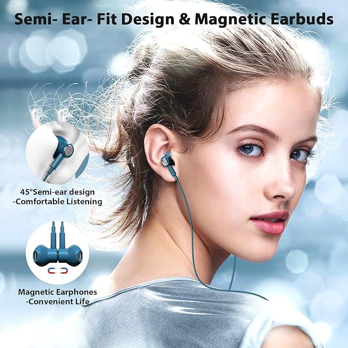 USB C Headphones for iPhone 17 Pro Max 16e 16 15 Plus, Type C Headphone Wired Earbuds with Mic HiFi Magnetic Sport Earphone for iPad mini Pro Air Samsung Flip5 Fold6 A55 Galaxy S25 S24 S23 OnePlus 9