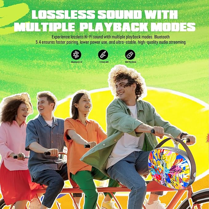 Bluetooth Speaker, W-KING T8II Portable Loud Speakers Bluetooth Wireless, 96W Max Party Large Outdoor Speaker Boombox Subwoofer, Heavy Bass/Crystal Clear Sound/Fast Charging/LED/BT5.4/AUX/USB Playback