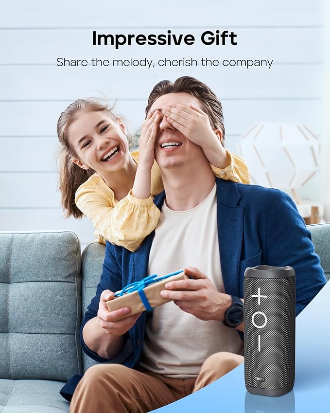 Tribit StormBox 2 Bluetooth Speaker with 34W 360° Surround Sound, XBass Tech, 24H Playtime, IPX7 Waterproof, Bluetooth 5.3, TWS Pairing Portable Wireless Speaker for Outdoor