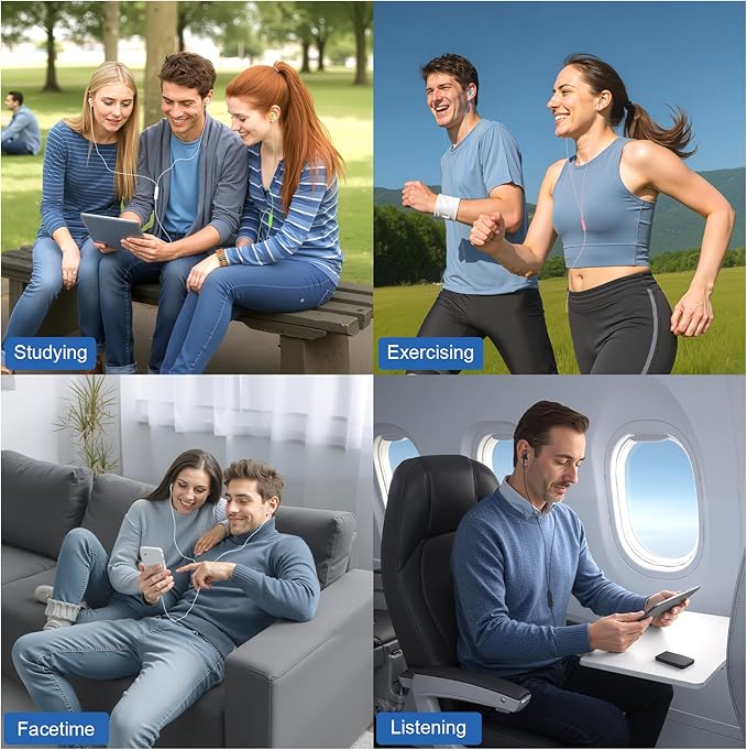 Earbuds Headphones with Microphone Pack of 5, Noise Isolating Wired Earbuds, Earphones with Powerful Heavy Bass Stereo, Compatible with Android, Phone, Laptops, MP3 and Other Interfaces (3.5mm)