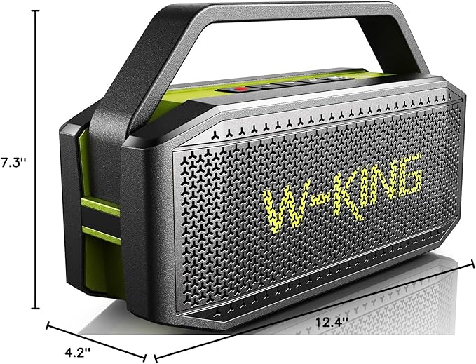 W-KING Portable Loud Bluetooth Speaker Wireless, 100W Max IPX6 Waterproof Outdoor Speaker Subwoofer, 60W Exlarge Passive Radiator- All-Round Rich Bass/40H/EQ/PowerBank/TF/AUX, Party Big Large Boombox