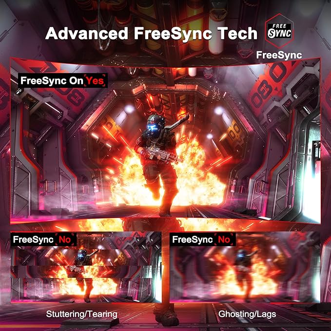 SANSUI 27 Inch Curved Gaming Monitor 200Hz 180Hz 1ms with Speakers FHD 1080P Computer Monitor FreeSync|1500R|130% sRGB|HDR|Low Blue Light|HDMI DP Ports|VESA Mount|Metal Stand(HDMI Cable Incl.)