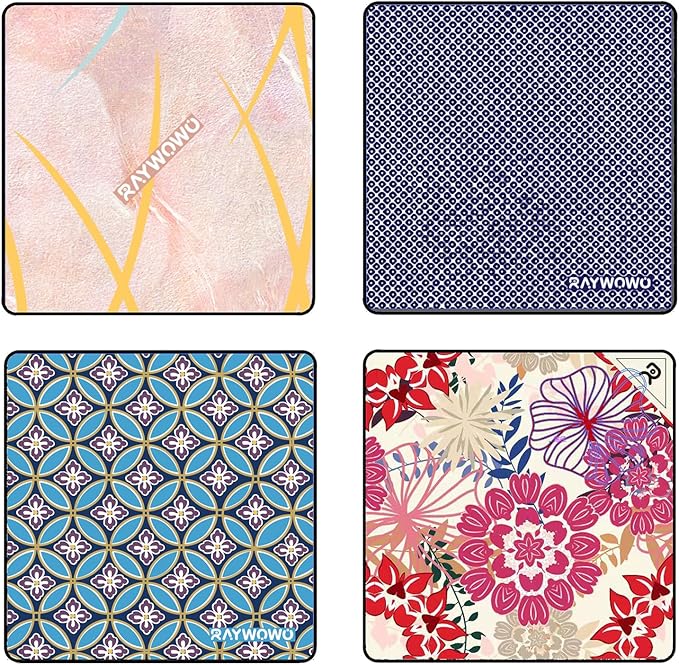 Self-Adhesive Storage Protective Magic Wrap Cloth for DSLR/Camera Lens/Phones/Tablets/Smartphone/Drone and All Camera Accessories (17.7 * 17.7 inch-Clover,)