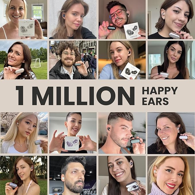 Back Bay Audio Tempo 30 Wireless Earbuds for Small Ears - Award-Winning Sound, Sweatproof Bluetooth Earbuds, Comfortable Ear Buds for Women, Gold Earphones Small Ear Canals, Long Battery Headphones