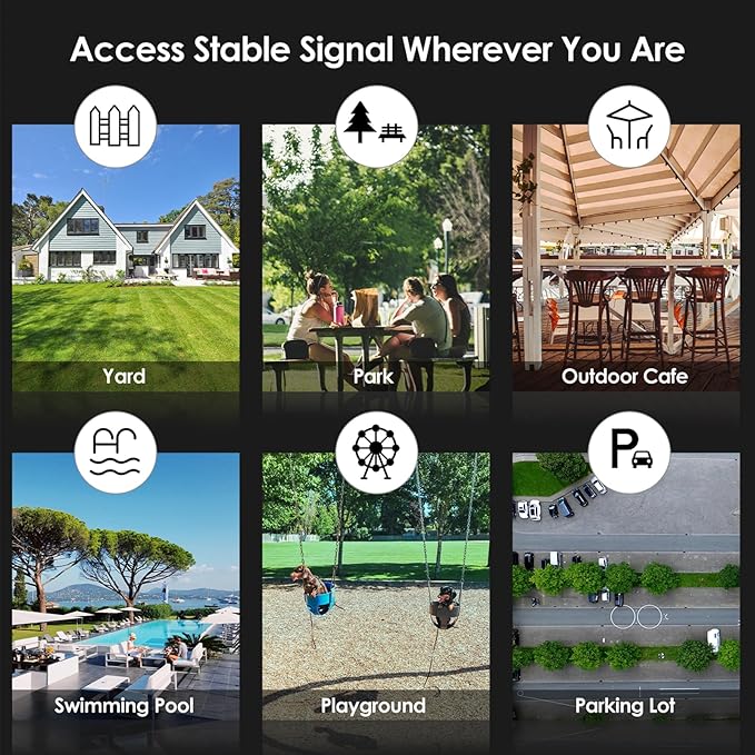 WAVLINK AX3000 WiFi 6 Outdoor WiFi Extender with PoE, 2025 New Model Dual Band 2.4G+5G Long Range Outdoor Wireless Access Point, 6x7dBi High-gain Antennas, IP67 Weatherproof, Work with Starlink