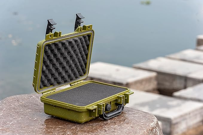MEIJIA Portable All Weather Waterproof Protective Hard Case, Small Camera Case,Dry Case with Customizable Foam,Fit Use of Drones, Camera,Equipments, 11.65 ”x8.35”x3.78”