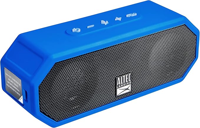 Altec Lansing LifeJacket H2O 4 - Waterproof Bluetooth Speaker, Durable & Portable Speaker with Voice Assistant, 10 Hour Battery Life & 100 Foot Range, Royal Blue