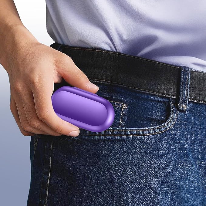 Lanteso True Wireless Bluetooth 5.3 Earbuds, 48H Playtime,Light Weight Headphones in Ear Buds Built in Mic Headset Premium Sound with Deep Bass,Clear Calls Earphones for Sports Workout Purple