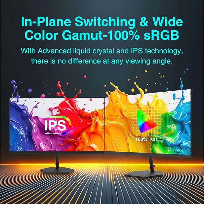 27 inch Gaming Monitor 300Hz, QHD 2K, IPS Panel, 0.5ms Response Time, Adaptive sync, PC Computer Monitor, 3-Sided Frameless, Ultra Slim, 132% sRGB, with DP Cable up to 300Hz, DP*2, HDMI*2