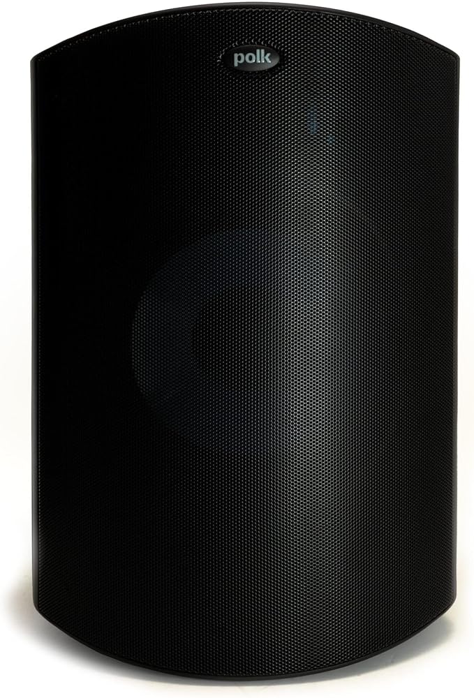 Polk Audio Atrium 8 SDI Flagship Outdoor Speaker (Black) - Use as Single Unit or Stereo Pair, Powerful Bass & Broad Sound Coverage, Withstands Extreme Weather & Temperature