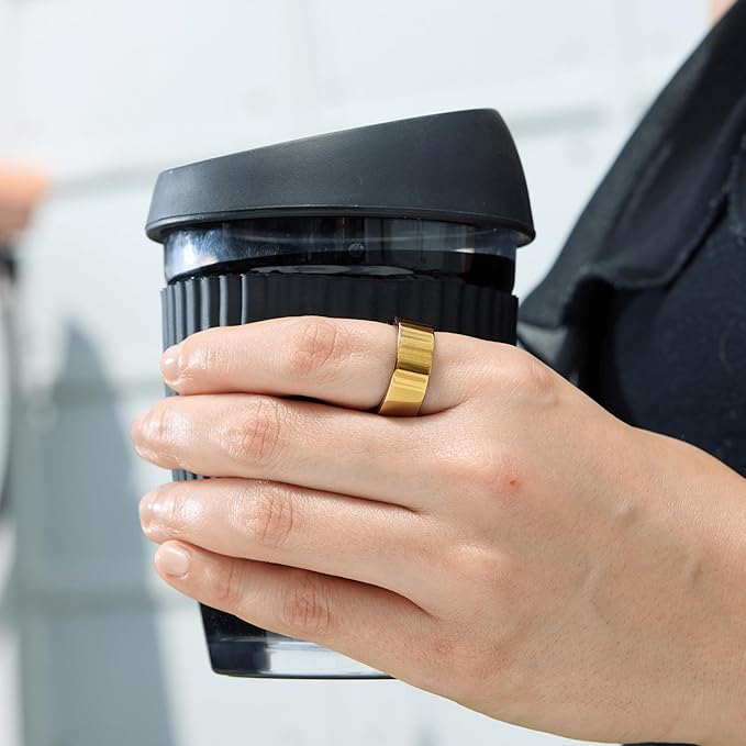 ULTRAHUMAN Ring AIR – Sleep and Fitness Tracker, Smart Ring for Men and Women, No app fee for Standard Features, Up to 6 Days Battery Life (Size 8)