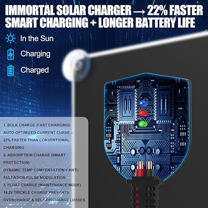 OYMSAE 30 Watt 12 Volt Solar Panel Solar Trickle Charger 30W 12V Portable Solar Battery Charger & maintainer with Cigarette Lighter Plug & Alligator Clip
