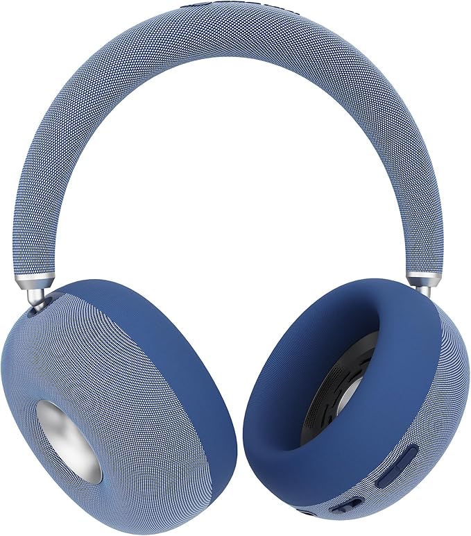 BUGANI AirCore Open-Ear Wireless Headphones: Bluetooth 5.3 Over-Ear Headset with Removable Noise-Canceling Ear Caps, Dual-Driver HiFi Sound, 24H Battery Life Comfortable Fit, Type-C Fast Charging