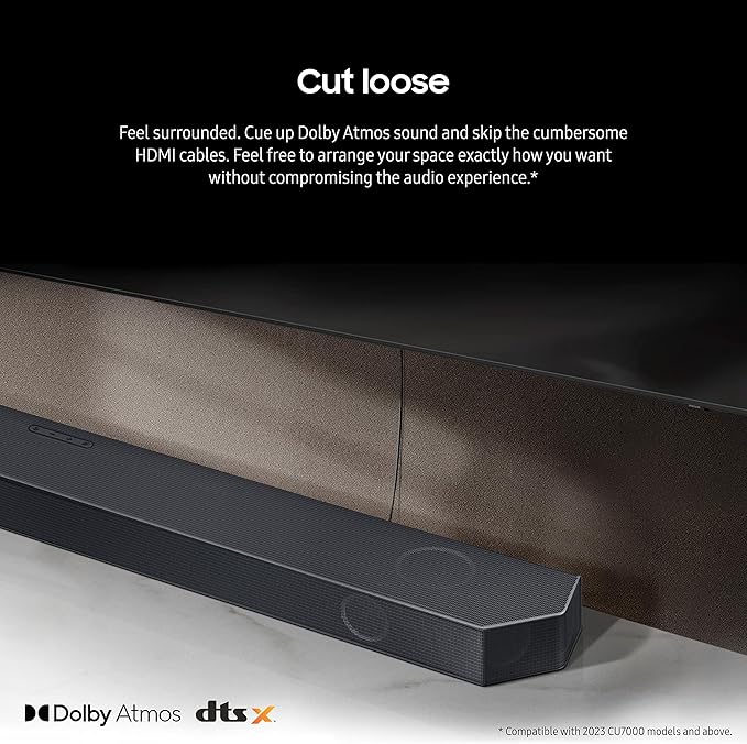 Samsung HW-Q990C 11.1.4ch Soundbar w/Wireless Dolby Audio, Rear Speakers Included w/Q-Symphony, SpaceFit Sound Pro, Adaptive Sound, Game Mode Pro, Airplay 2, AVA, Alexa Built-in
