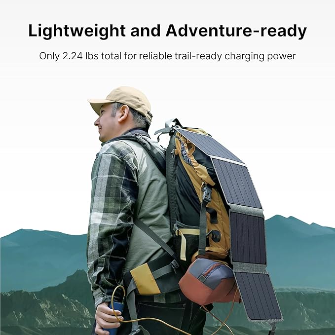 Autel Power Bank with 36W Solar Panel, 15,000mAh Portable Charger, Fast Charging LiFePO4 Battery Kit for Outdoor Camping, Hiking, Fishing, and Traveling (Elegant Gift Box)