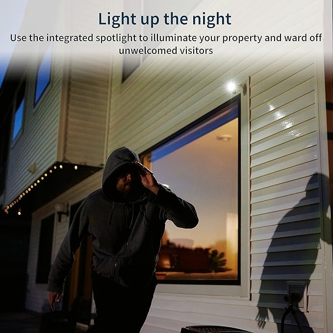 Arlo Pro 5S Spotlight Security Camera 2K HDR with Solar Panel Bundle | Outdoor | Wireless with Spotlight | Dual-Band Wi-Fi | 12X Zoom, Color Night Vision | Battery gets Charged with Solar Panel, White