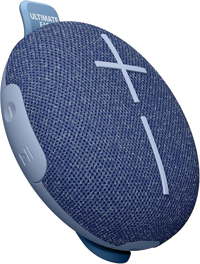 Ultimate Ears MINIROLL Ultra-Portable Waterproof Bluetooth Speaker, Big Bass, IP67 Dustproof, 131 ft Range - Gentle Blue