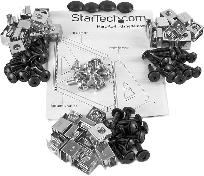 StarTech.com 2-Post 12U Heavy-Duty Desktop Server Rack, Small Open Frame 19in Computer Rack, Compact Network Rack for AV / Studio / Data / IT Equipment, Two-Post Home/Office Rack, TAA (2POSTRACK12)