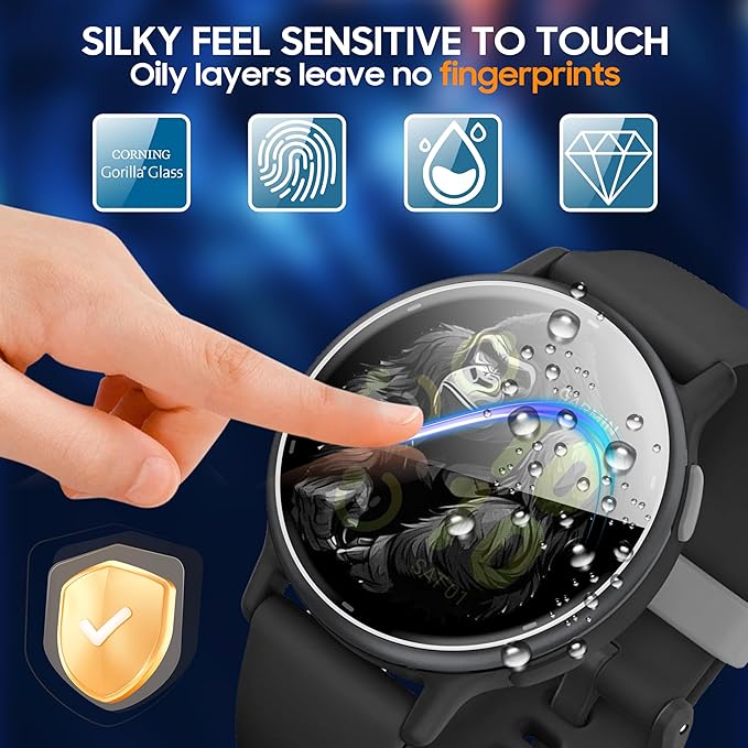 4 Pack Compatible with Garmin Vivoactive 5 Screen Protector PMMA for Garmin Vivoactive 5 Screen Protector Precise Fit,Scratch Resistance