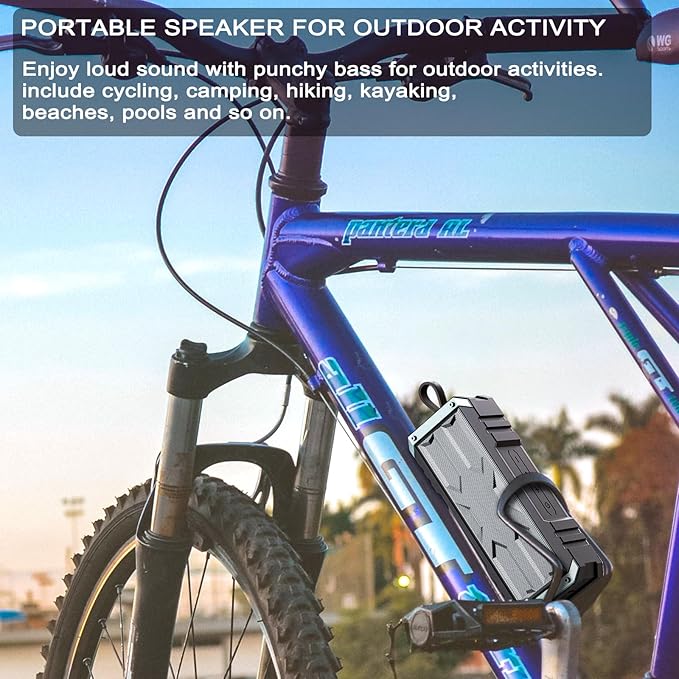 comiso Bluetooth Speaker 5.3, IPX7 Waterproof Portable Bluetooth Speaker Bluetooth Wireless with 20W Stereo Sound, 24H Playtime, Small Speakers with Deep Bass for Home, Outdoor, Beach, Travel