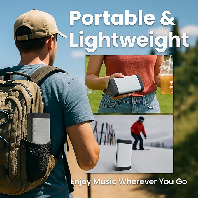 Oontz Upgraded Angle 3 Portable Bluetooth Speaker 5.0, 2 Pack - 10W Sound, 14-Hr Battery, 100ft Wireless Range, IPX5 Water-Resistant, Budget-Friendly Small Speaker for Travel, Outdoor, Home (White)