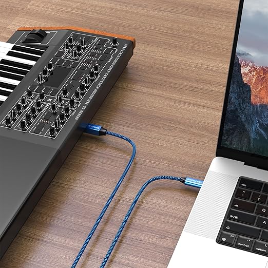 USB C to B Printer Cable - 15ft High Speed Compatible with Printer, Scanner, Fax, Midi Keyboard, Audio Recording and More